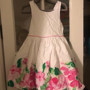 Janie and Jack White dress with flowers and tulle